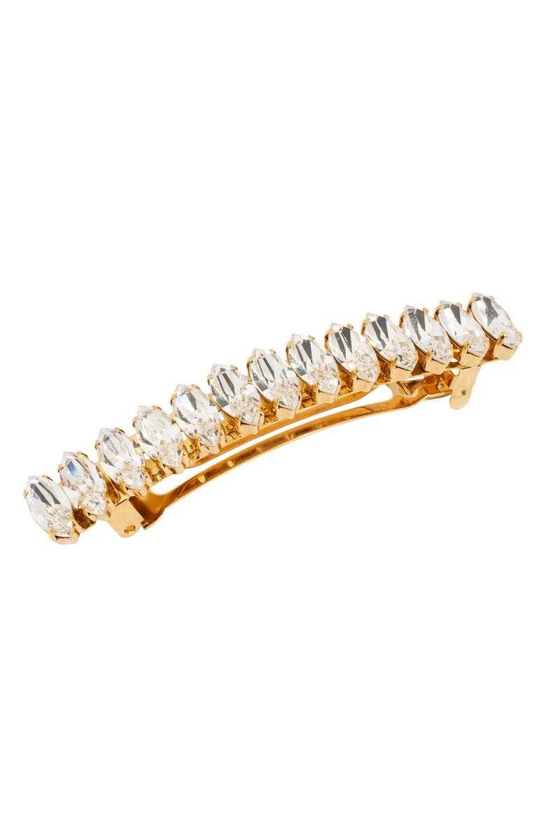 L. Erickson Ziva Crystal Barrette, Main, color, Crystal/ Gold