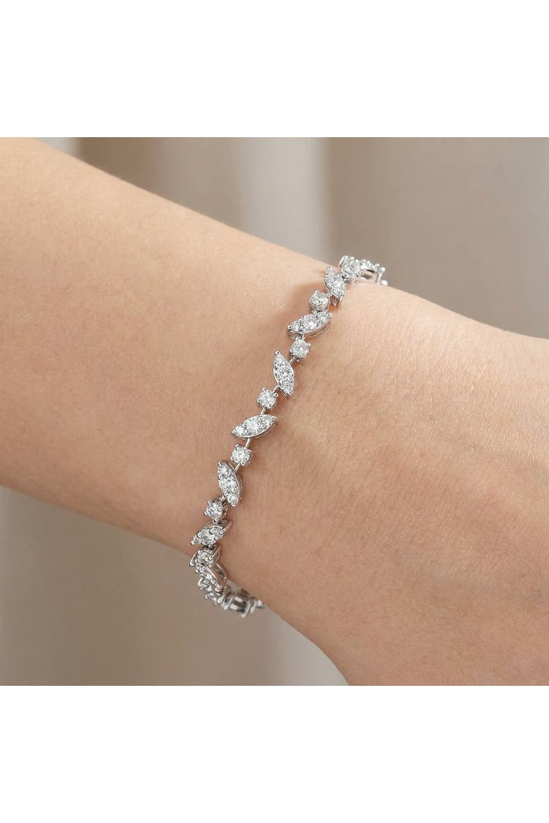 3.70Ct 14k Gold Diamond Tennis Bracelet 7" Lab Grown, Alternate, color, 14k White Gold