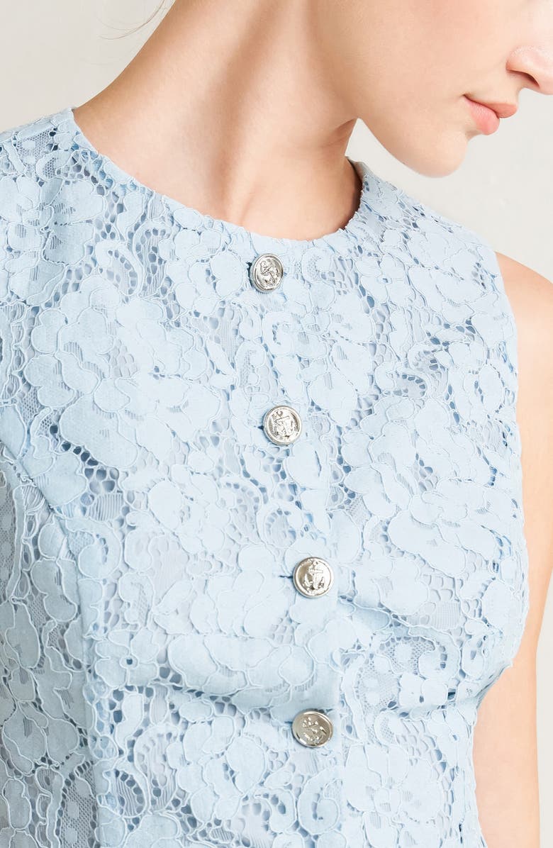 FREEMARKET Lace Vest, Alternate, color, Light Blue
