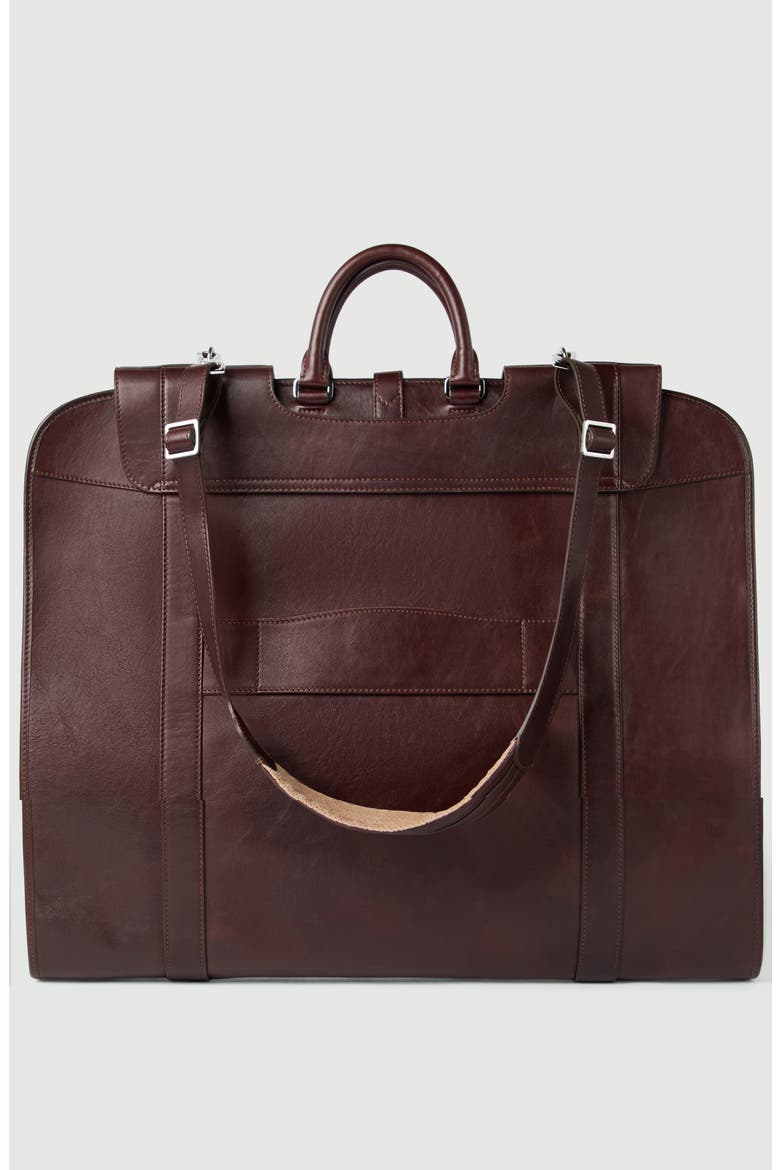 Calfskin suit carrier, Alternate, color, Burgundy