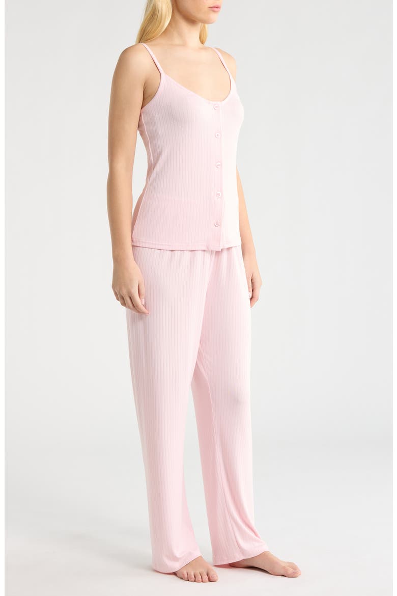 Rib Camisole & Pants Sleep Set, Alternate, color, ICY PINK