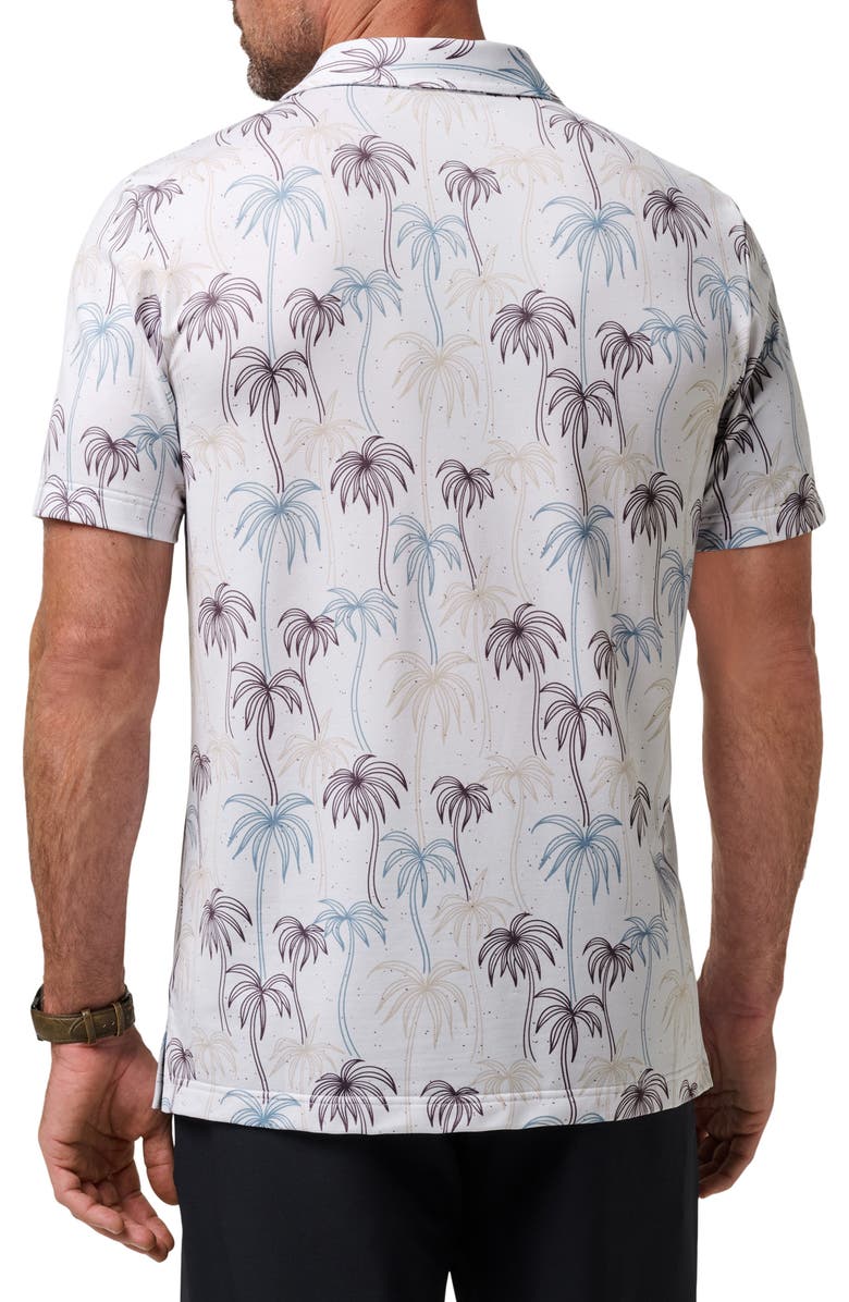 TravisMathew Featherweight Palms Piqué Polo, Alternate, color, White