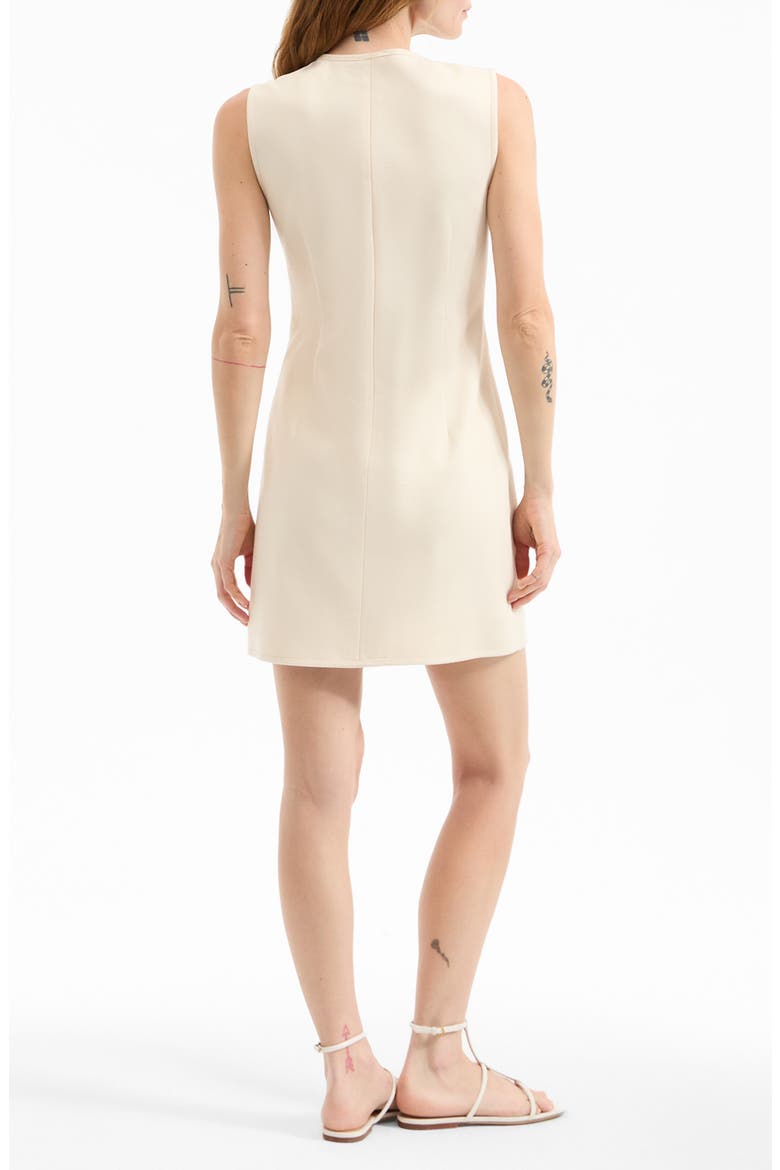 Whistler Contrast Trim Sleeveless Dress, Alternate, color, ECRU
