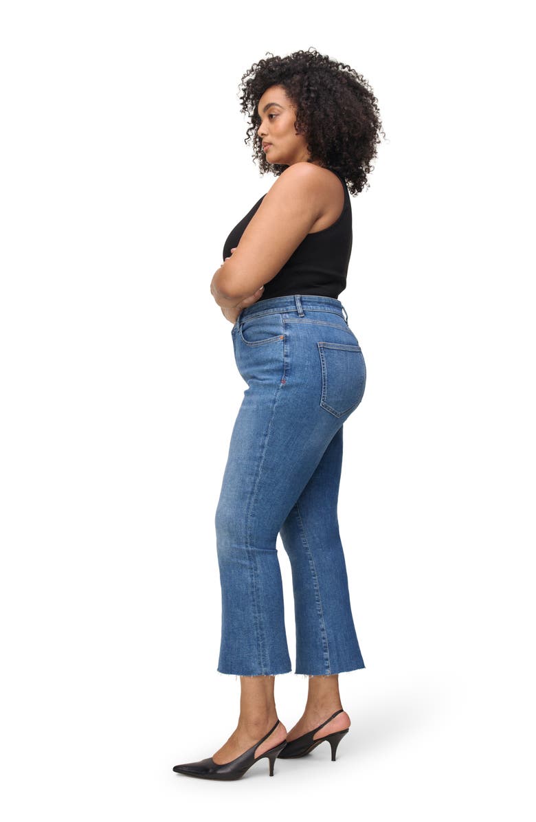 WARP+WEFT PSP Raw Hem High Waist Crop Bootcut Jeans, Alternate, color, Way To Go