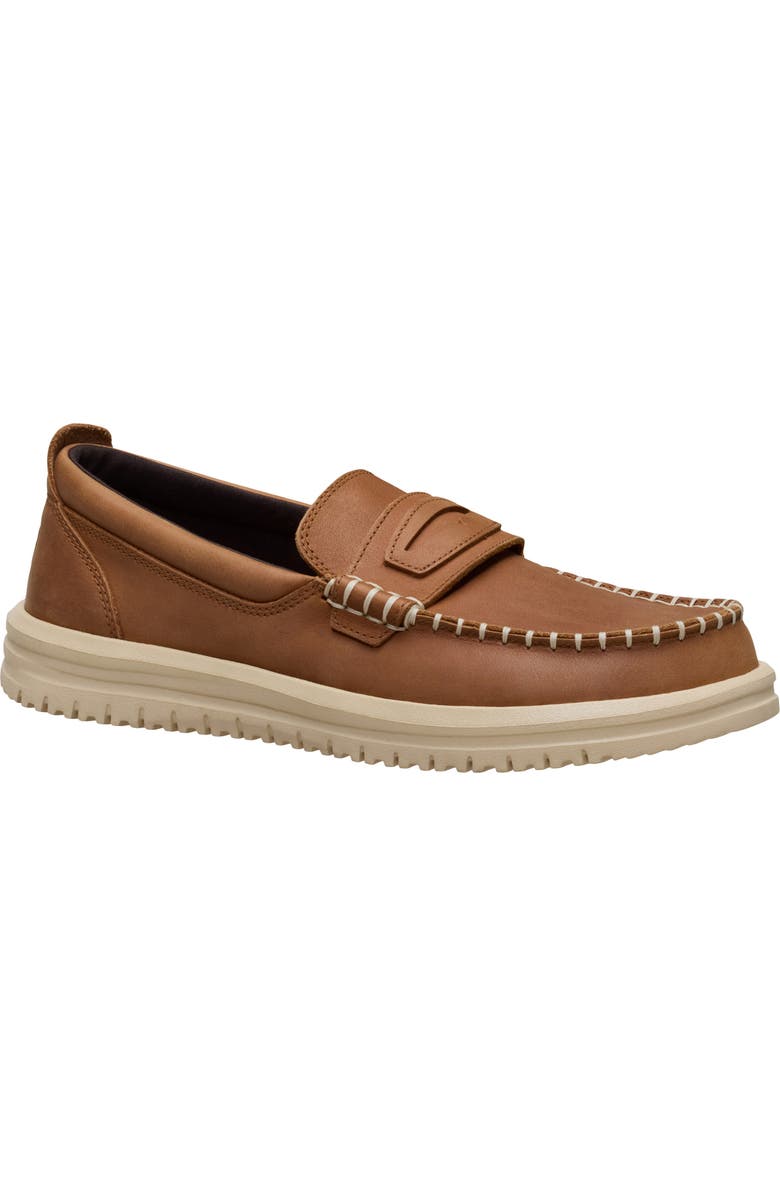 Hey Dude Wally NXT Leather Penny Loafer, Main, color, Tan