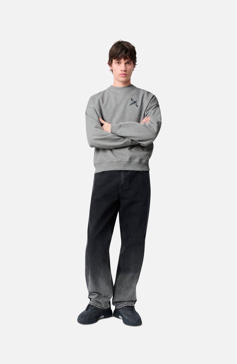 Axel Arigato Micro Bee Bird Sweatshirt, Alternate, color, Grey Melange