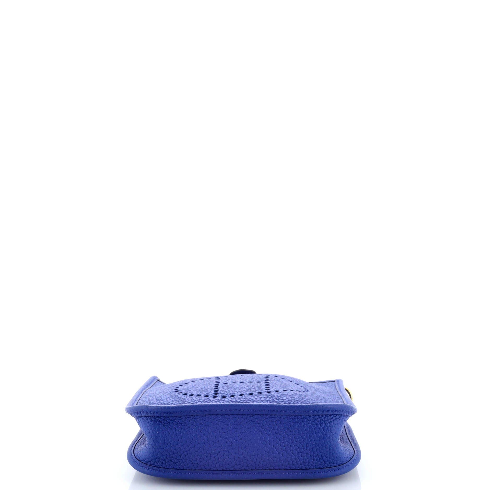 Pre-Owned Hermes Evelyne Bag Gen III Clemence TPM, Alternate, color, Bleu Royal