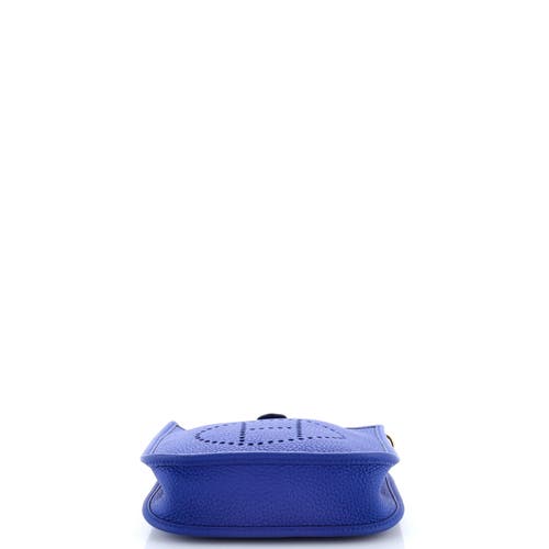 Pre-owned Hermes Hermes Evelyne Bag Gen Iii Clemence Tpm In Blue
