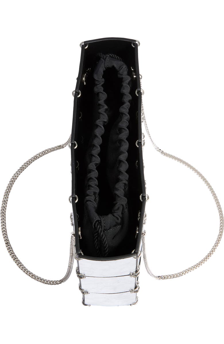 Khaite Mini Emma Metallic Leather Evening Bag, Alternate, color, Silver 126