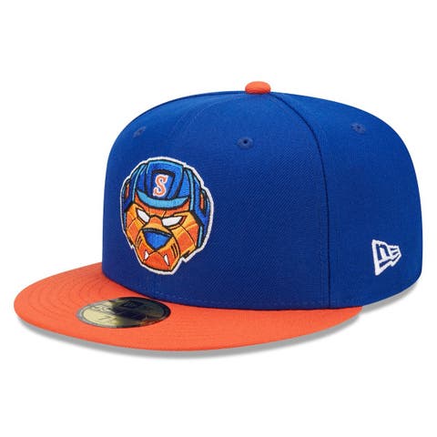 Men's New Era Blue/Orange Syracuse Mets Marvel x Minor League 59FIFTY Fitted Hat