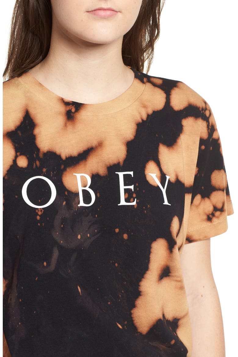 Novel Tie Dye Tee, Alternate, color, BLACK BLEACH