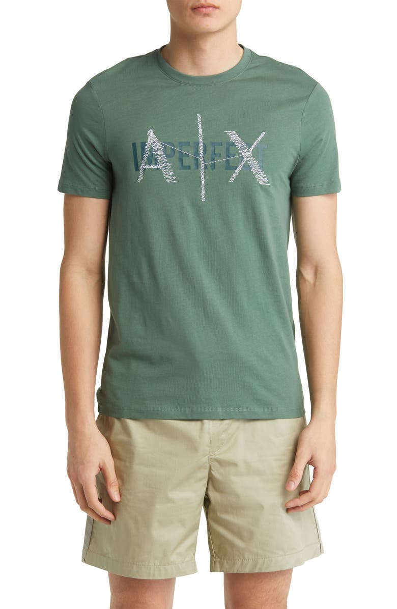 Armani Exchange Embroidered A|X Logo Graphic Tee, Main, color,