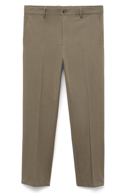 Mango Bologna Slim Fit Stretch Pants In Animal Print
