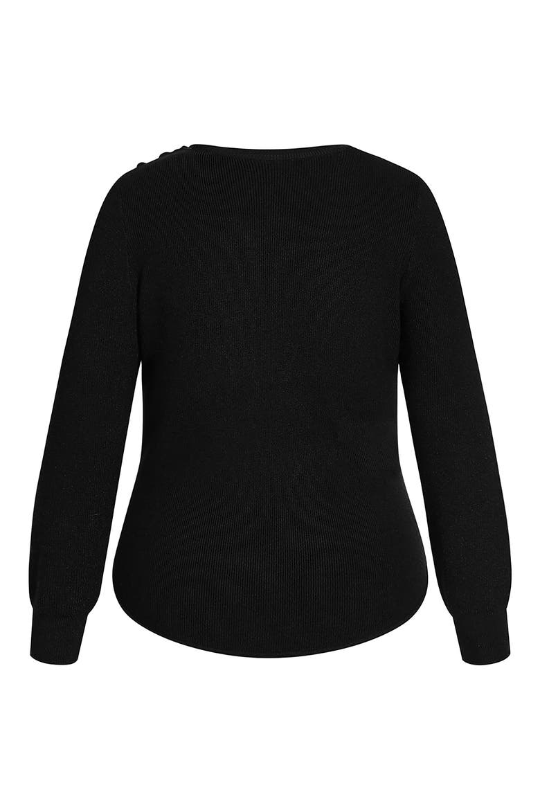 Royal Tie Hem Sweater, Alternate, color, BLACK