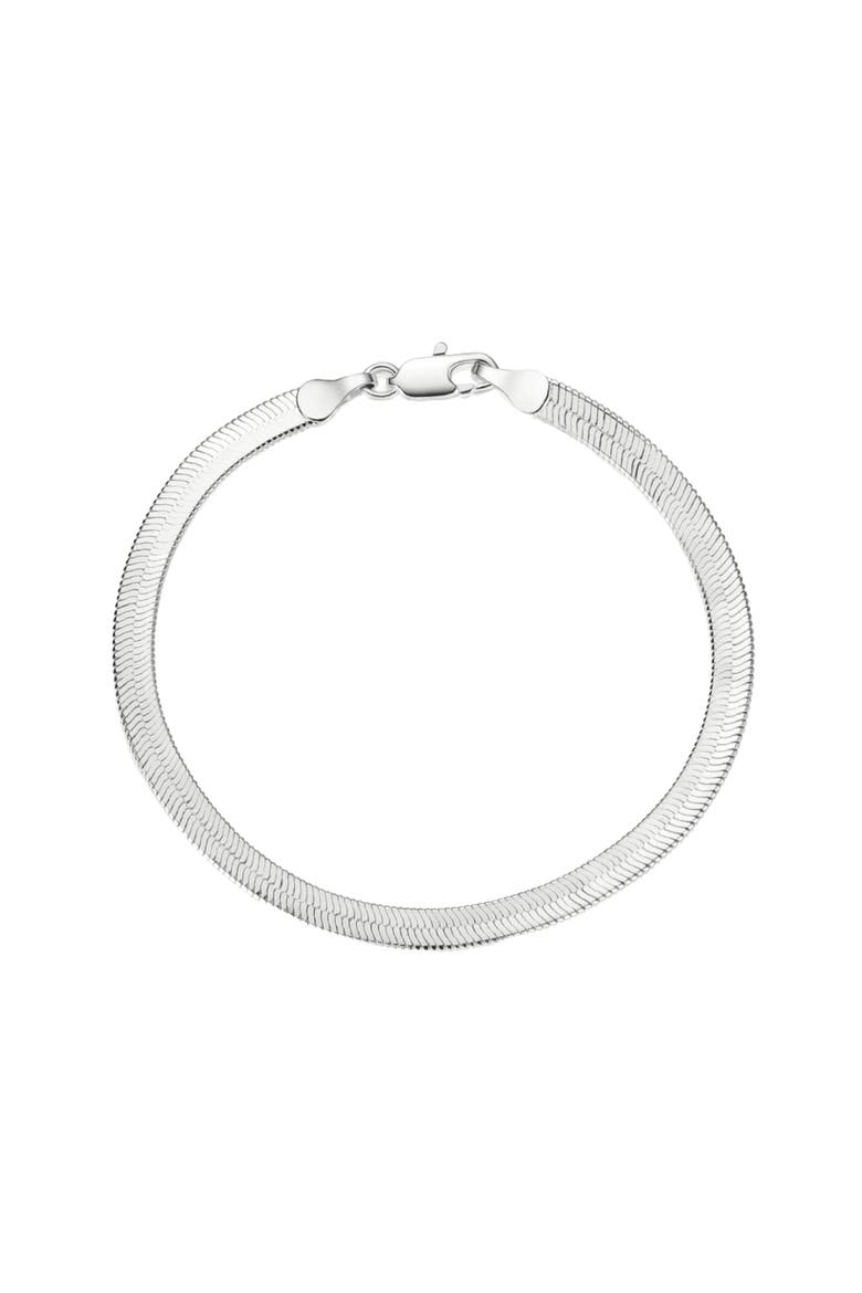 Sterling Silver Flat Bracelet, Main, color, Silver