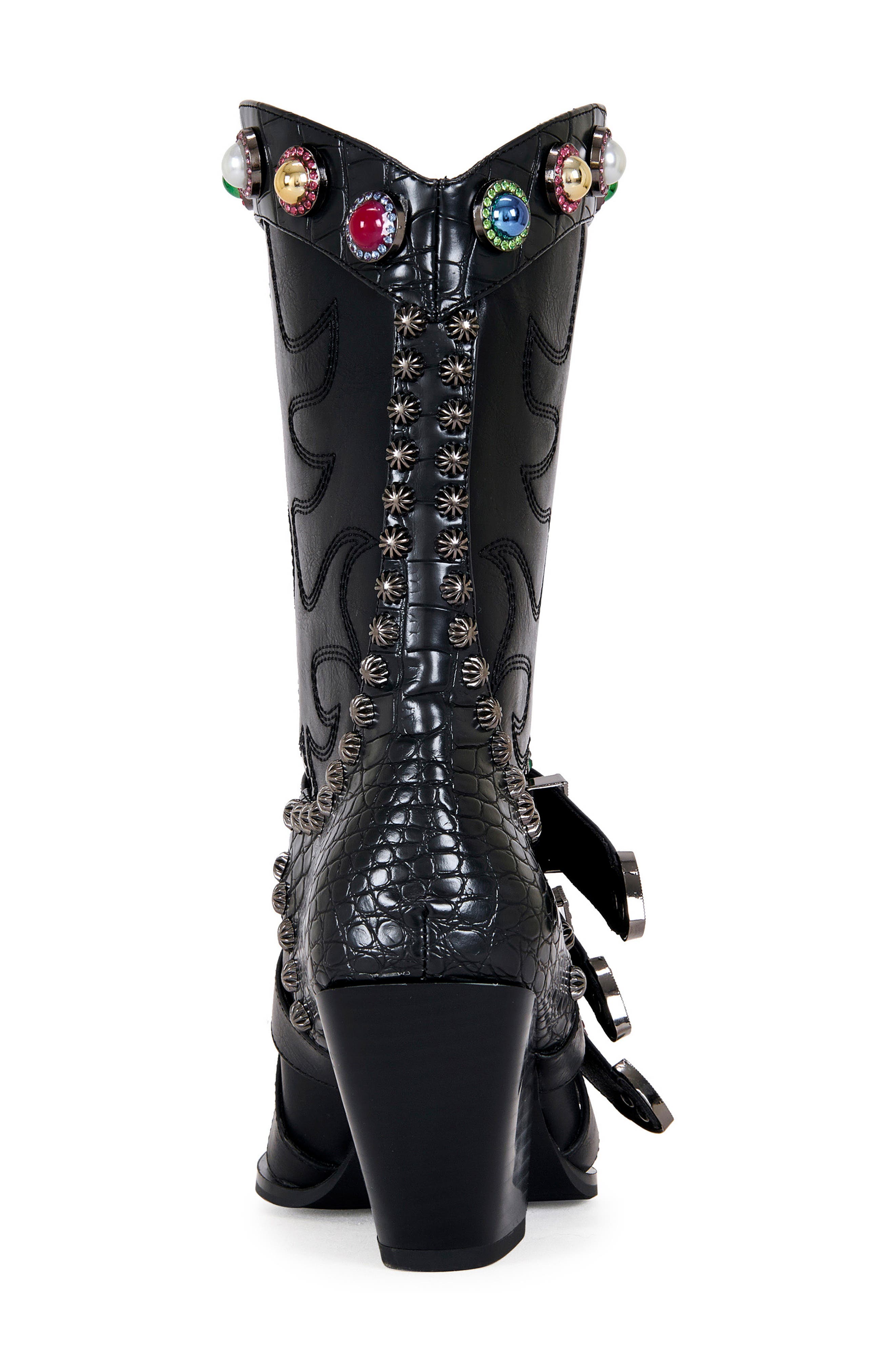 AZALEA WANG Willowe Western Boot, Alternate, color, Black