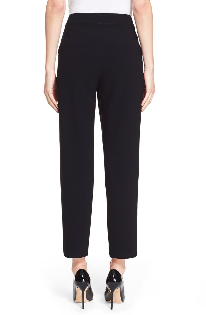 ST. JOHN Emma Crop Crepe Marocain Pants, Alternate, color,
