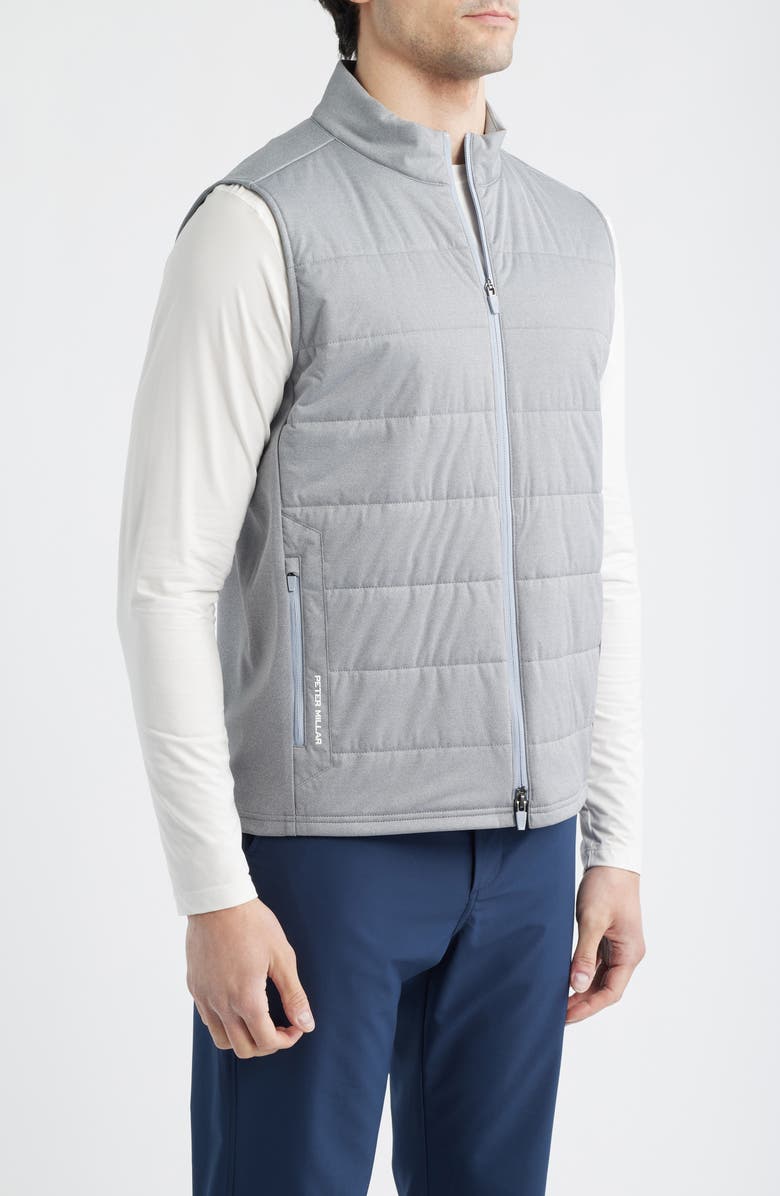 Peter Millar Fuse Water Resistant Hybrid Vest, Alternate, color, Oslo Grey