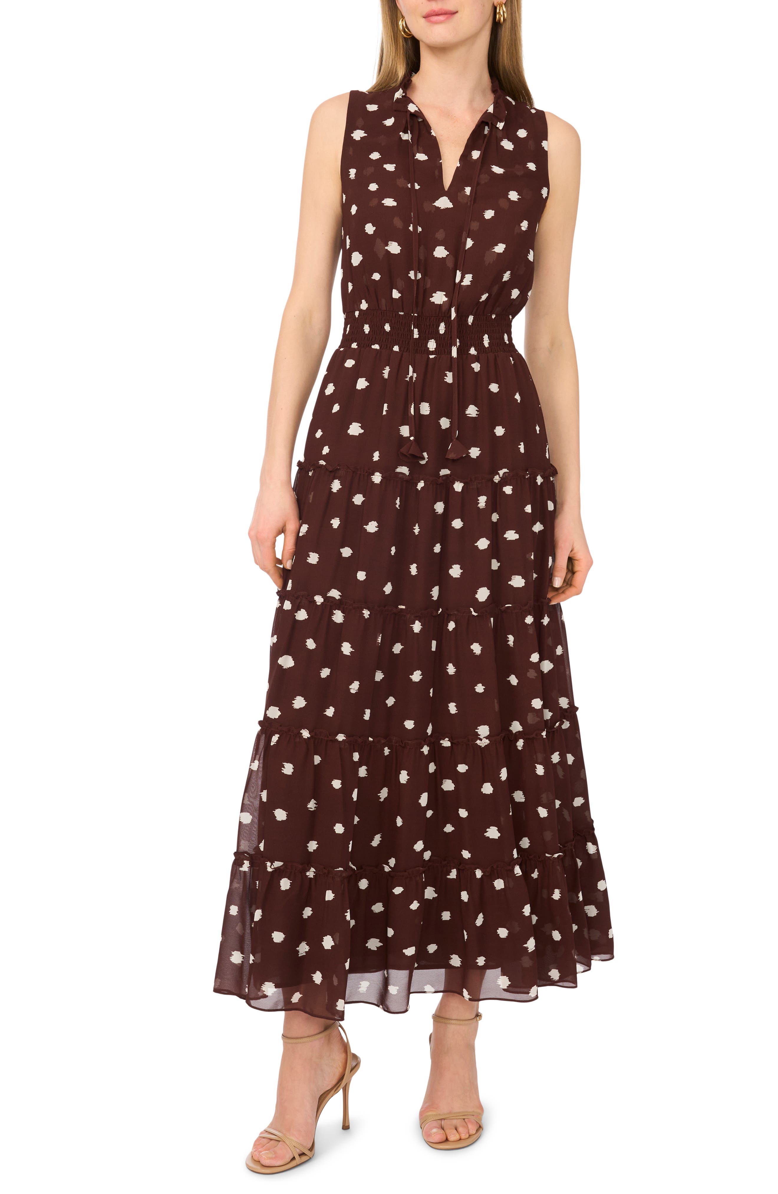 Split Neck Maxi Dress
