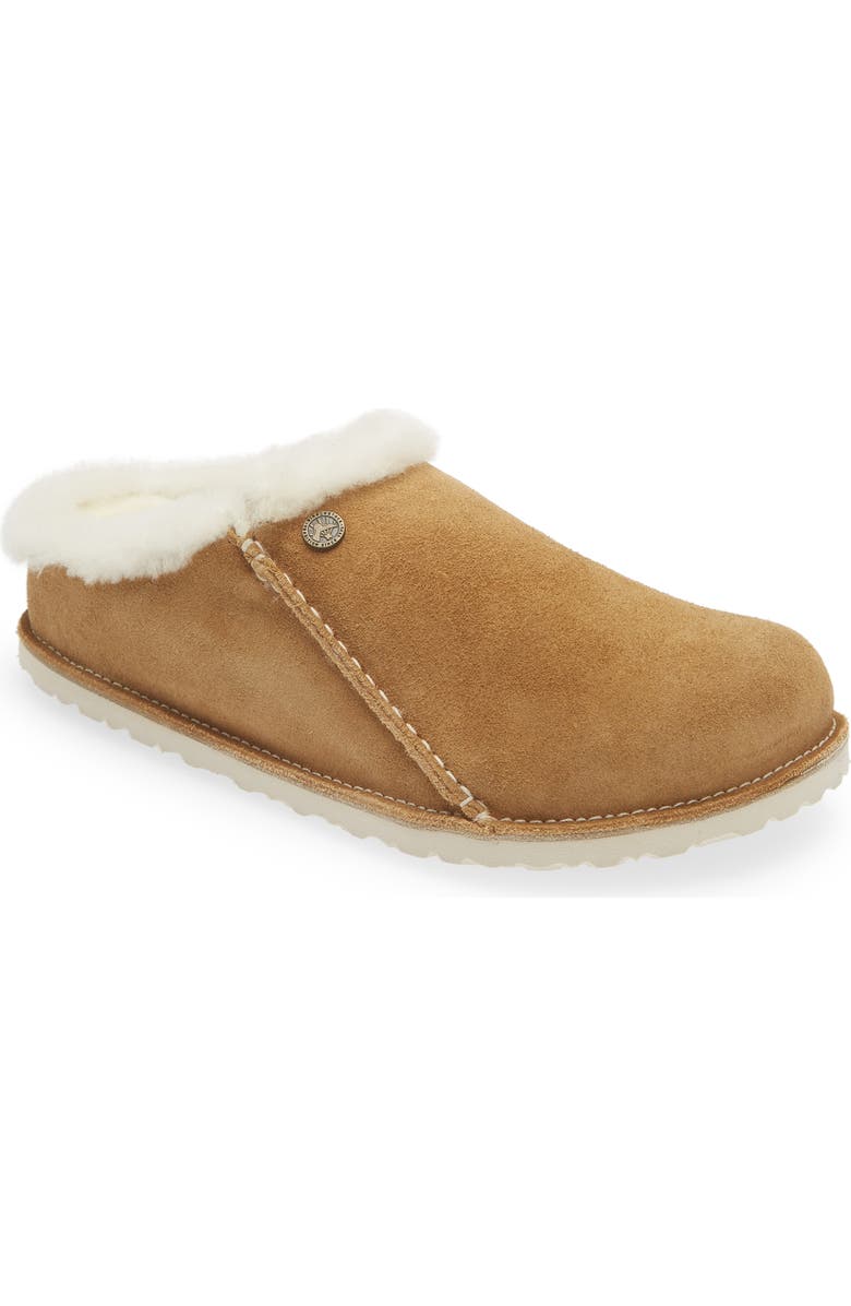 Birkenstock Zermatt Genuine Shearling Slipper, Main, color, Mink/ Natural