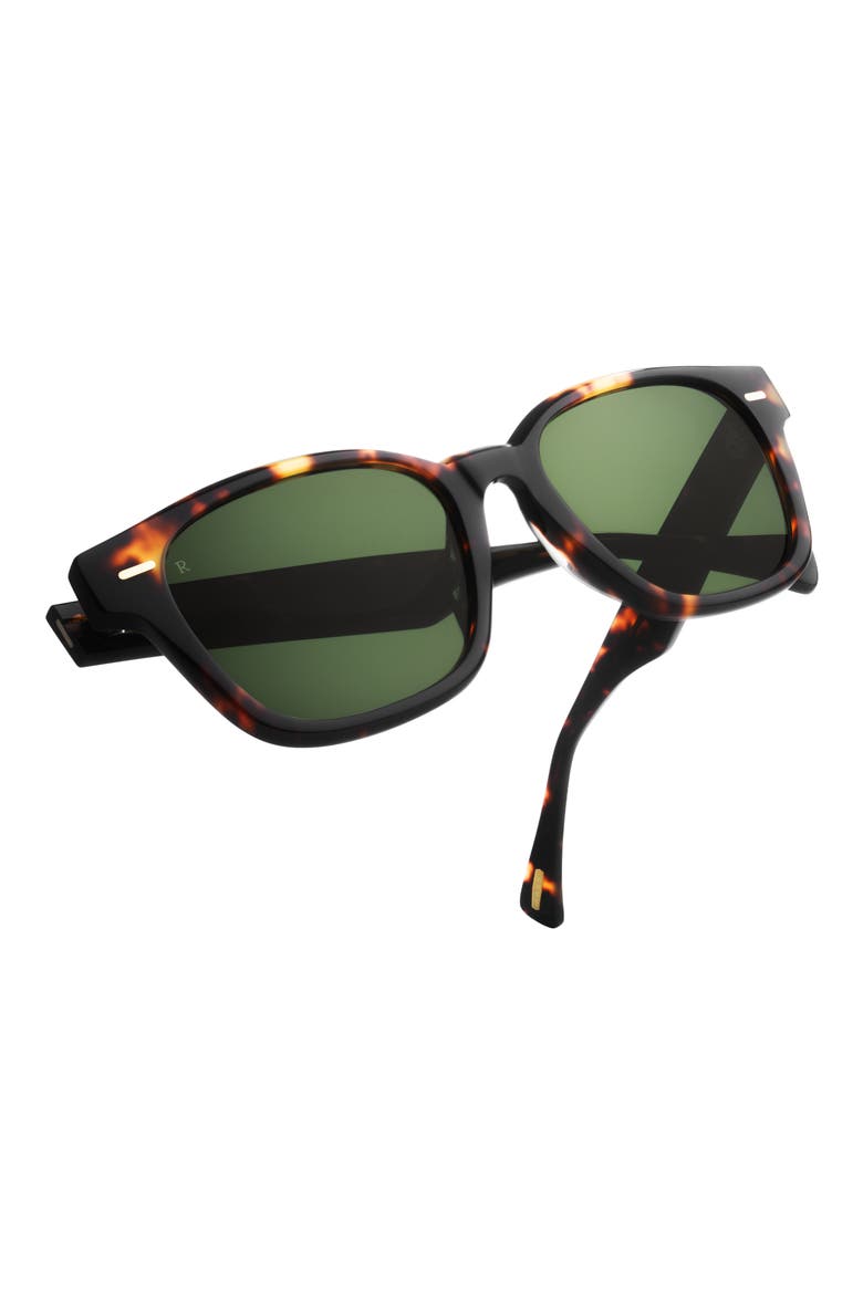 Carby 53mm Round Sunglasses, Alternate, color, RISTRETTO TORTOISE/ GREEN