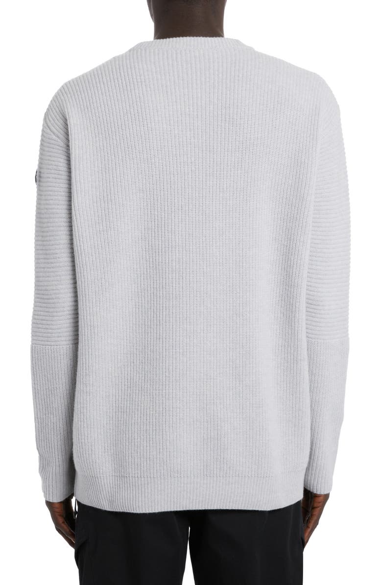 Moncler Wool Rib Sweater, Alternate, color,