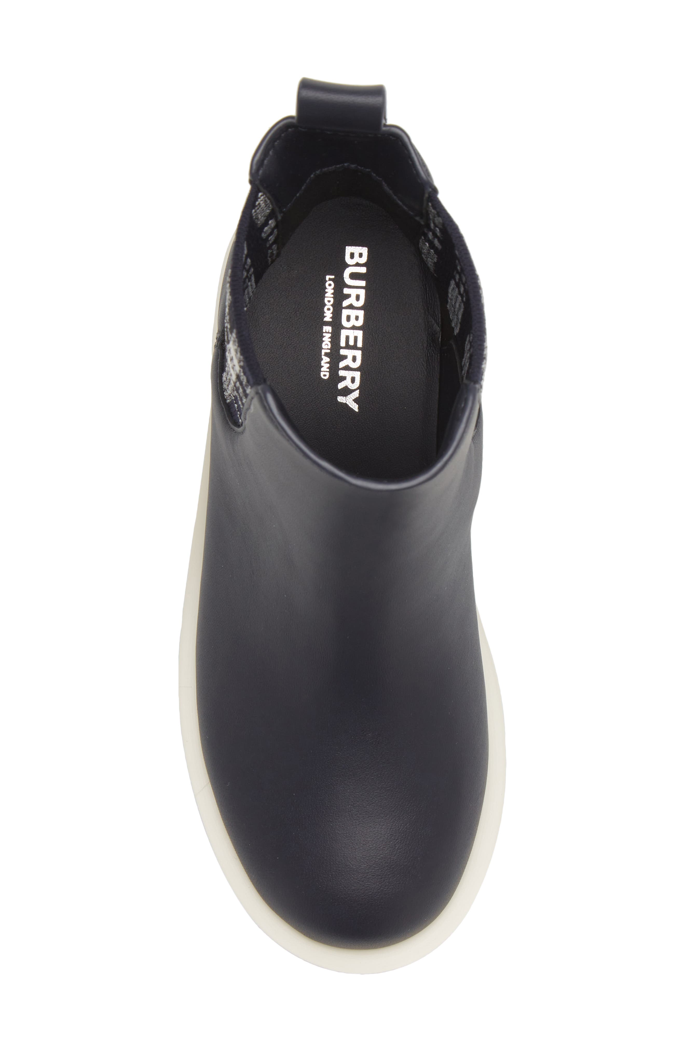 Burberry Kids' Dearington Check Chelsea Boot, Alternate, color, 