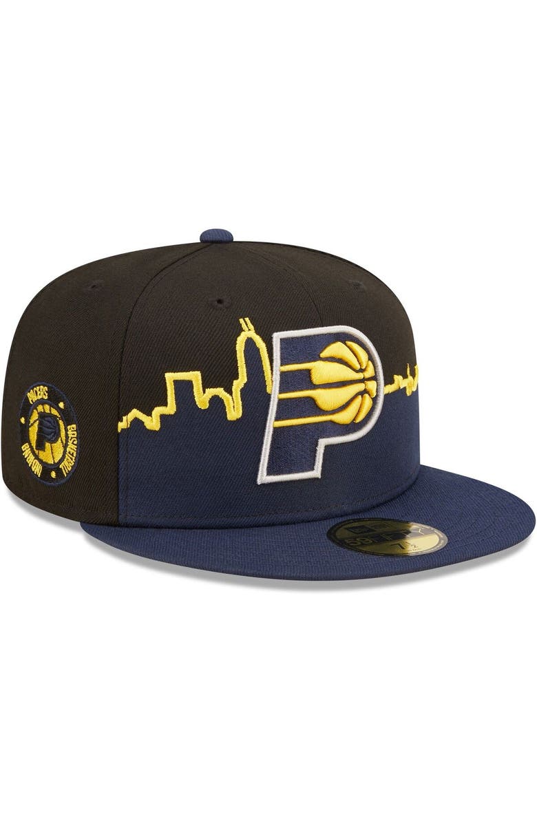 New Era Men's New Era Navy/Black Indiana Pacers 2022 Tip-Off 59FIFTY Fitted Hat, Main, color,