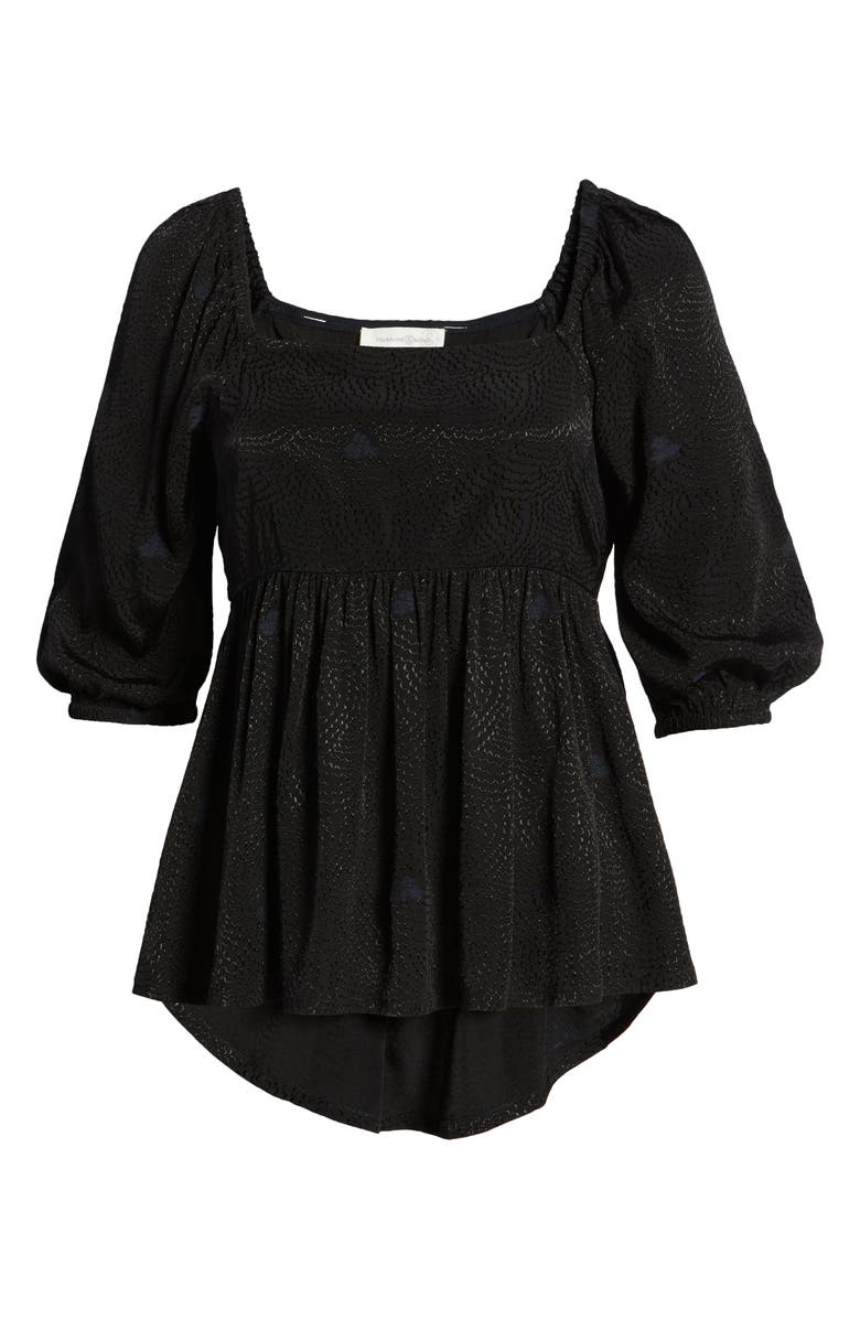 Treasure & Bond Square Neck Puff Sleeve High-Low Blouse, Alternate, color,