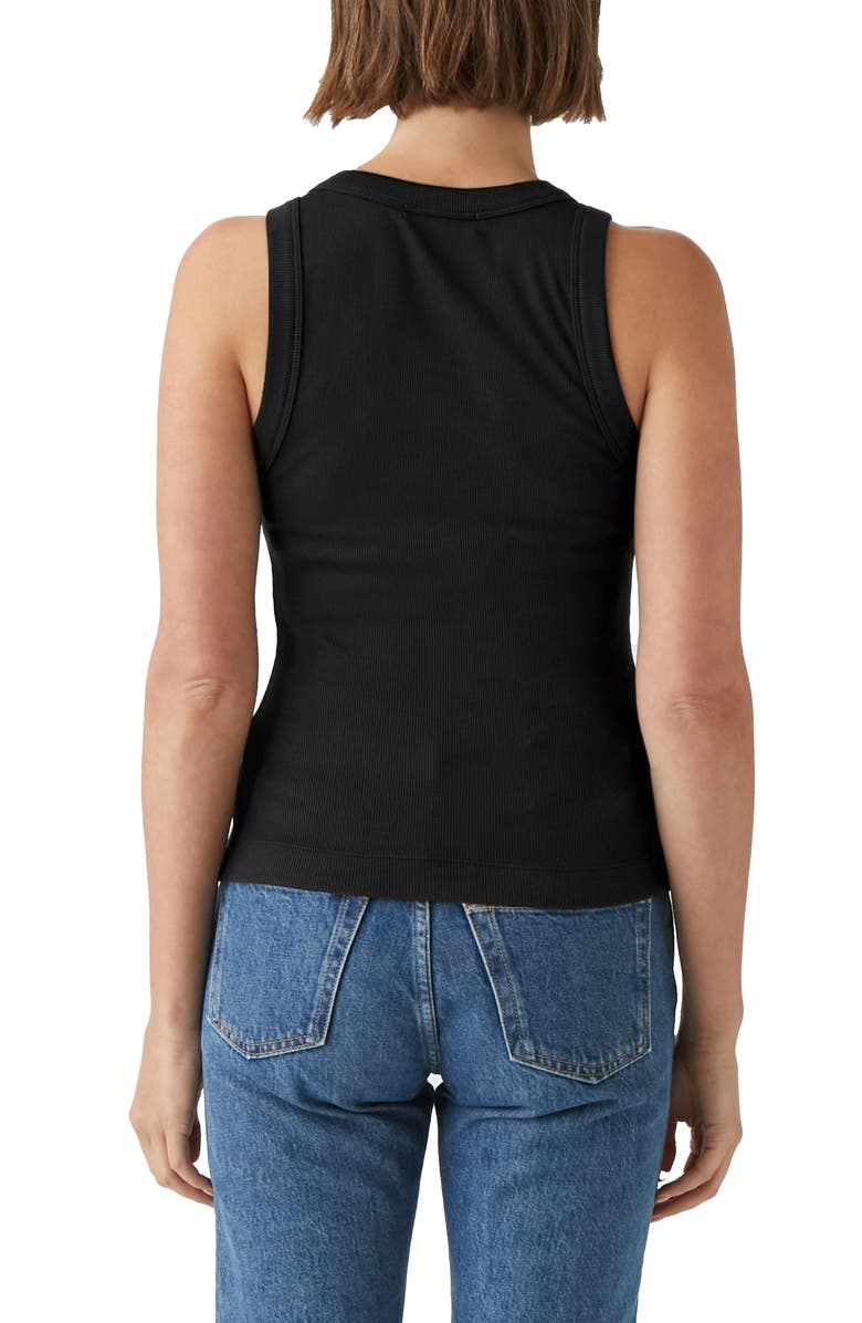 Michael Stars Gina Cotton & Modal Rib Tank, Alternate, color, Black