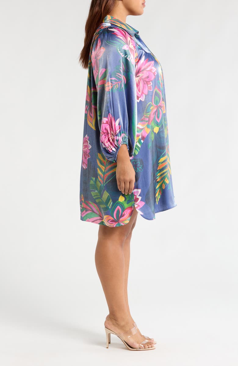 CIEBON Sienna Metallic Floral Minidress, Alternate, color,