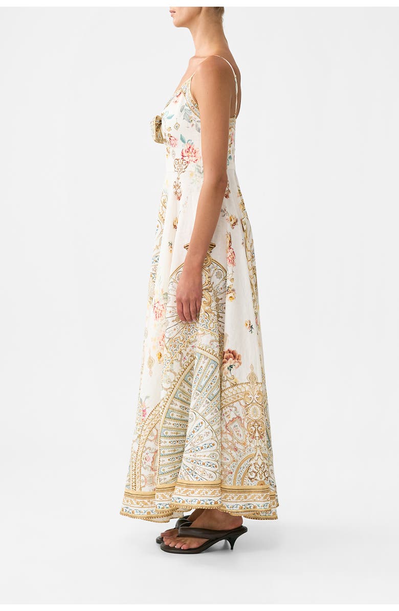 Camilla Long Dress With Tie Front Ottoman Dynasty, Alternate, color, Ottoman Dynasty