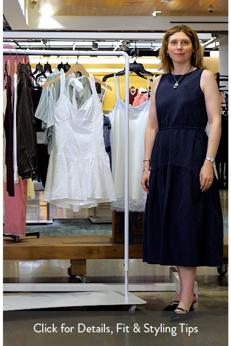 Kaesie Eyelet Halter Minidress video