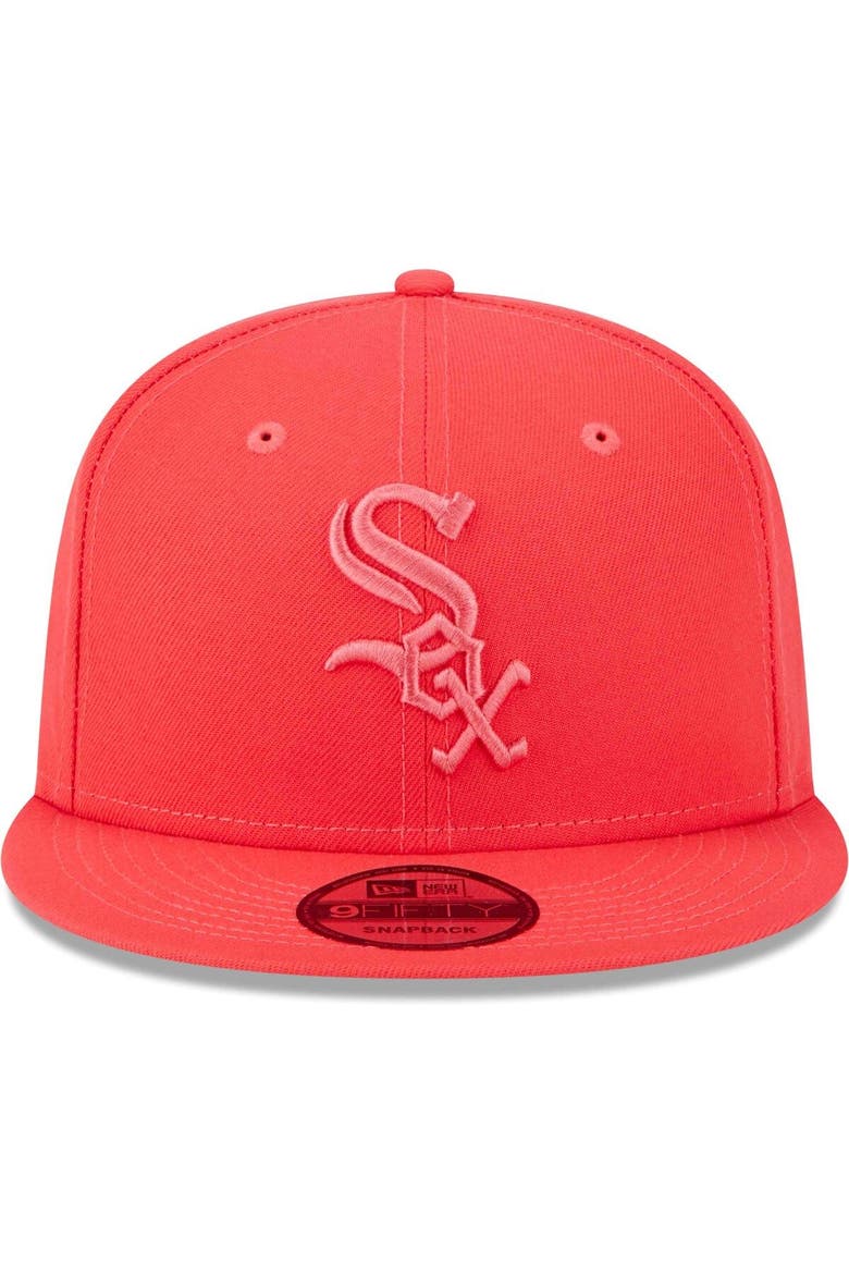 Men's New Era Red Chicago White Sox Spring Color Basic 9FIFTY Snapback Hat, Alternate, color, Red