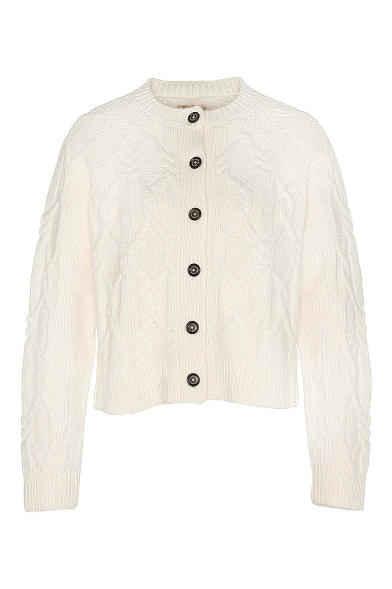 Lorelei Cable Wool Blend Cardigan, Alternate, color, ECRU