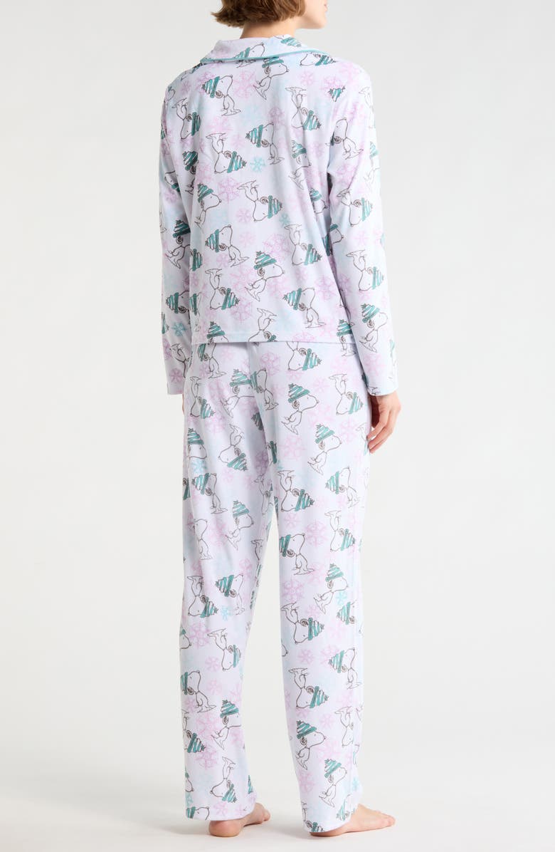 PEANUTS Notch Collar Peanuts Pajamas, Alternate, color, White/ Print