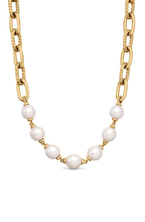 DY Madison® Pearl Chain Necklace in 18K Yellow Gold