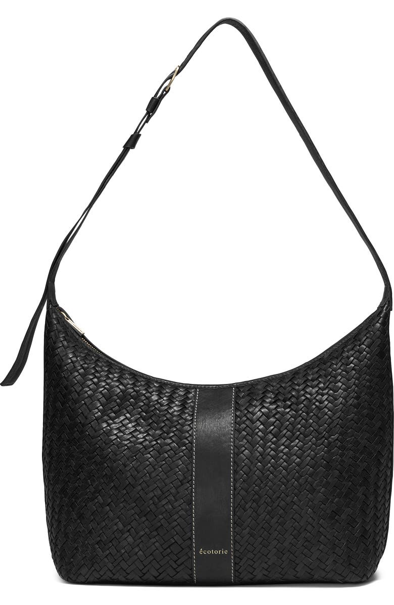 Écotorie Frisco Woven Shoulder Bag, Main, color, Black