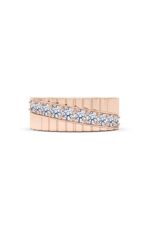 Hautecarat Diagonal Fluted Lab Grown Diamond Ring