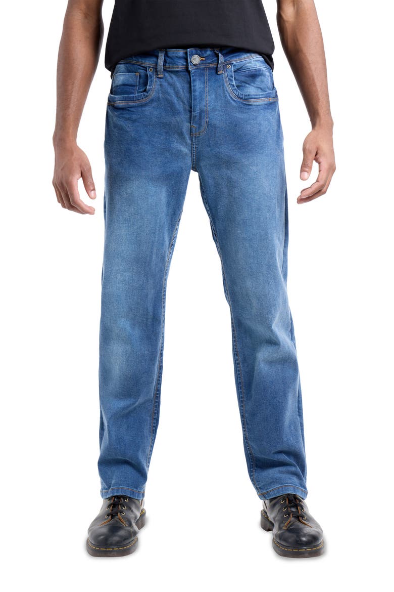 Supersoft Relaxed Slim Fit Skinny Jeans, Main, color, MEDIUM BLUE