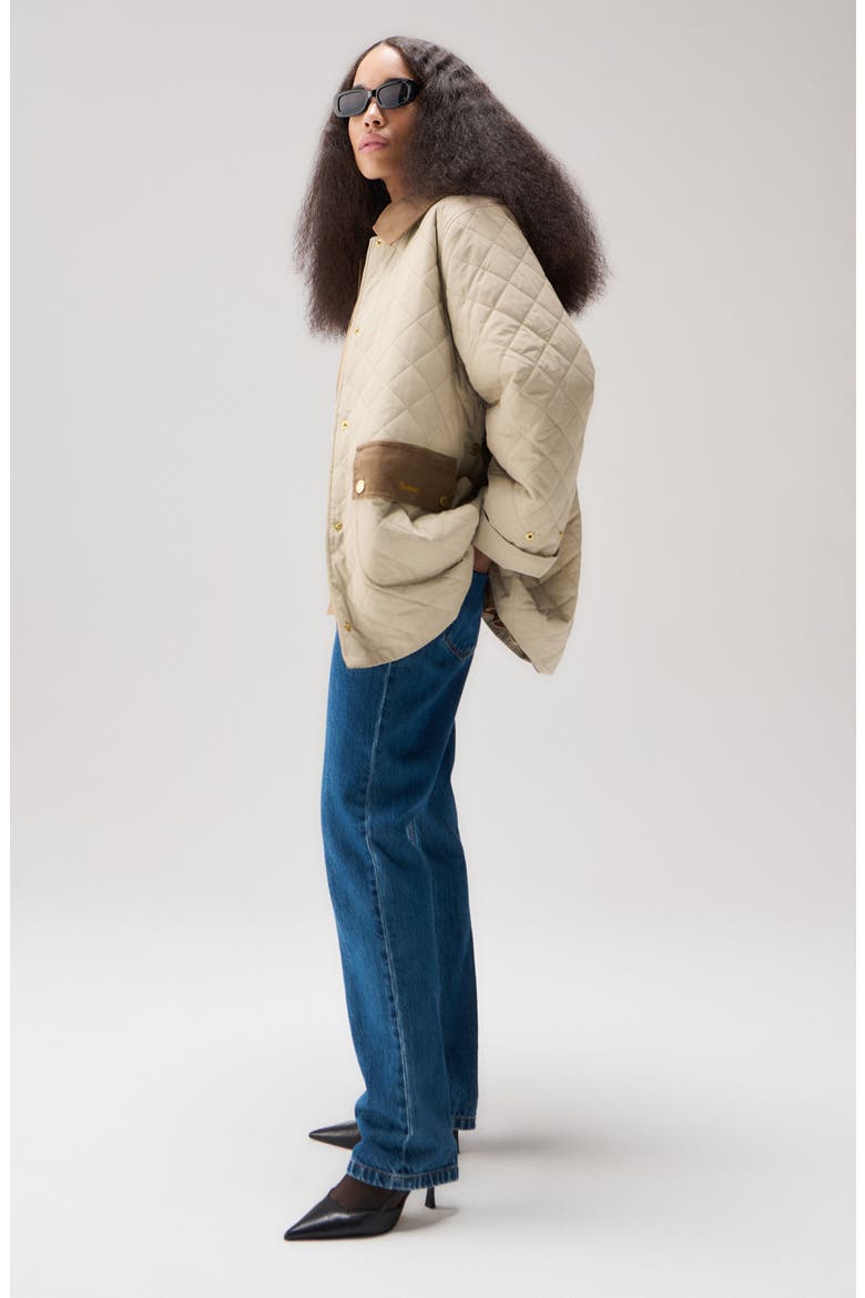Corinne Quilted Coat, Alternate, color, LIGHT SAND ANCIEN