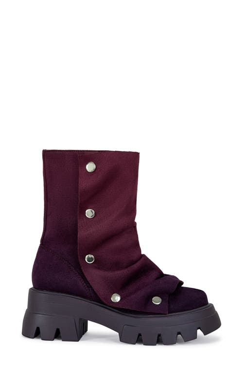 Azalea Wang Bharti Lug Sole Bootie In Purple