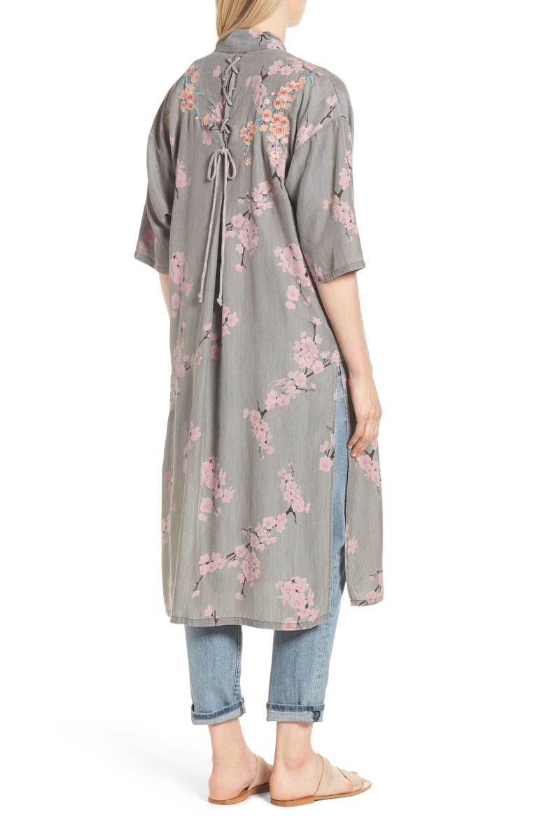 Cherry Blossom Kimono, Alternate, color, GREY CHERRY BLOSSOM