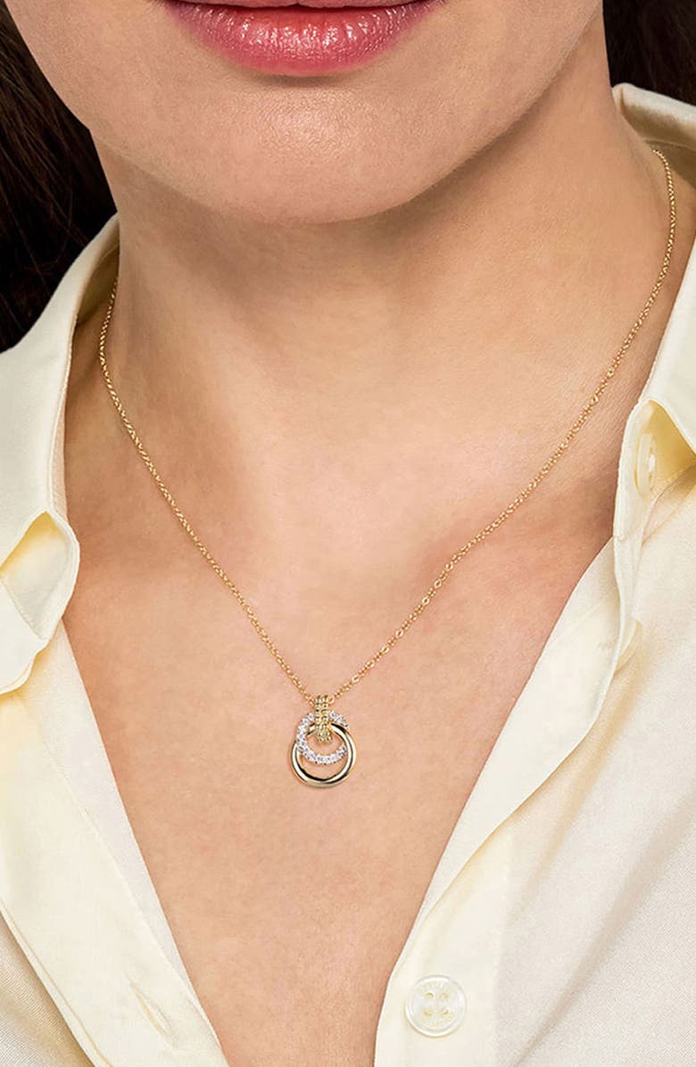 Gabriel & Co. Bujukan Diamond Link Pendant Necklace, Alternate, color, Gold Multi