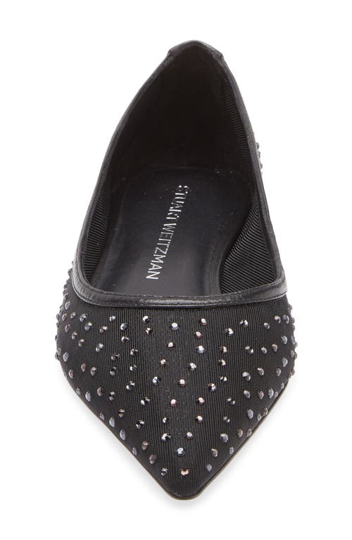 Stuart Weitzman Emilia Mesh Flat In Black