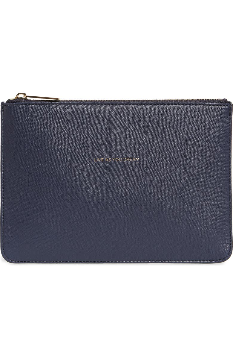 Estella Bartlett Live As You Dream Medium Faux Leather Pouch, Main, color,