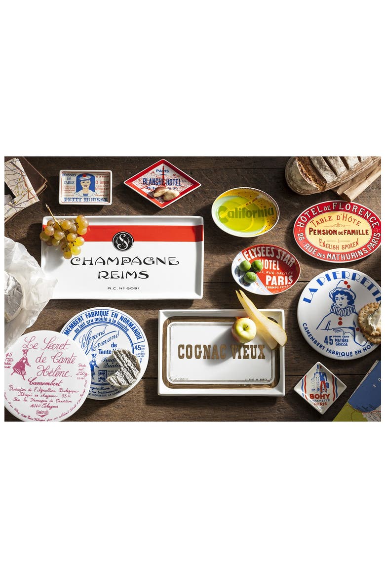 'Voyage - Cognac Vieux'  Porcelain Tray, Alternate, color, WHITE