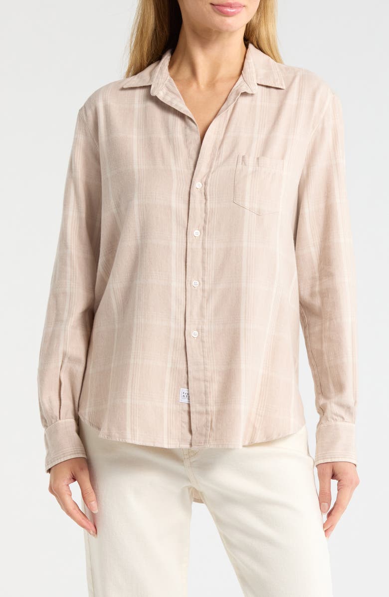 Frank & Eileen Relaxed Button-Up Shirt, Main, color, Camel Cream Plaid