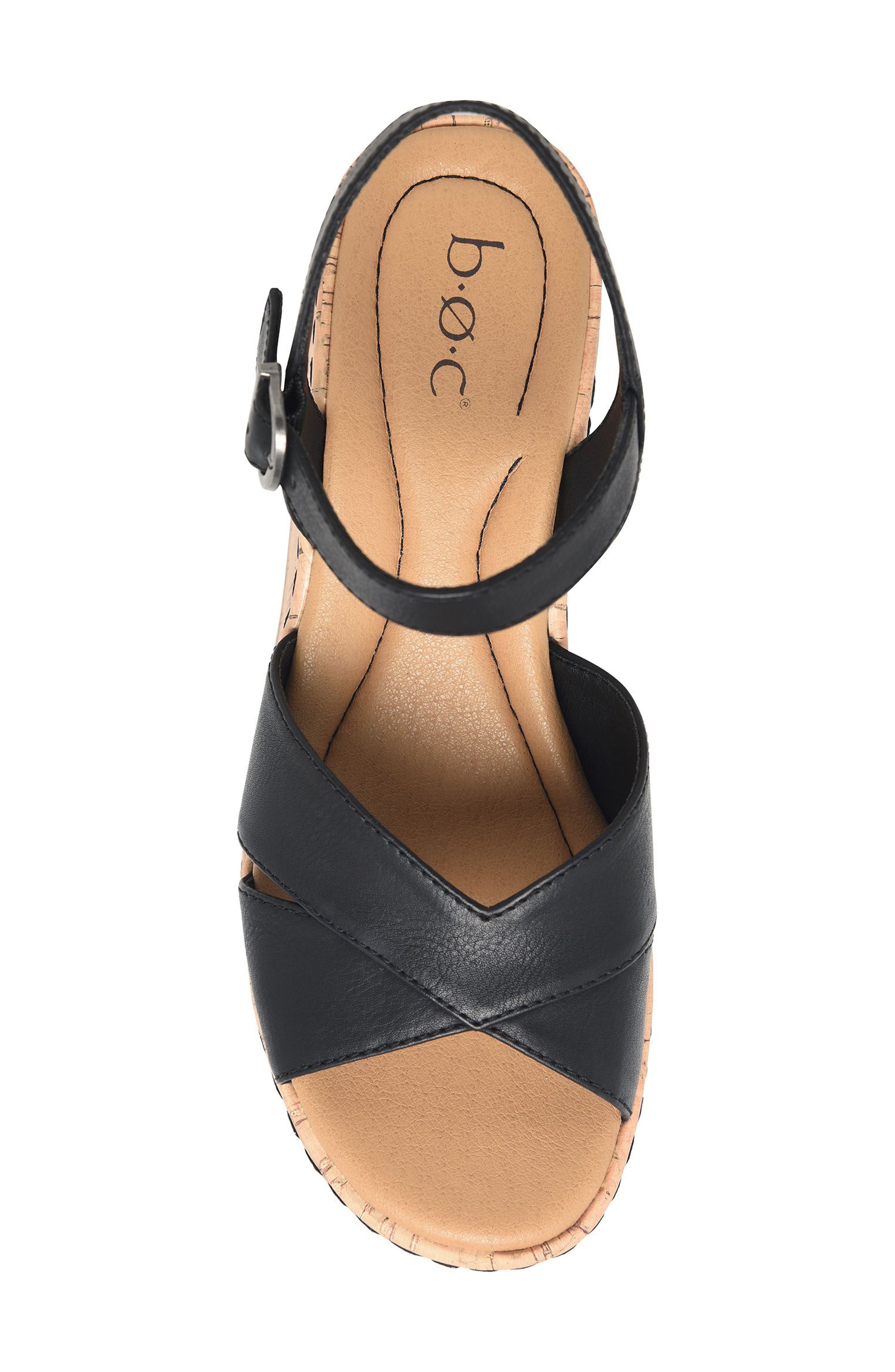 B O C BY BØRN Lessa Wedge Sandal, Alternate, color, Black