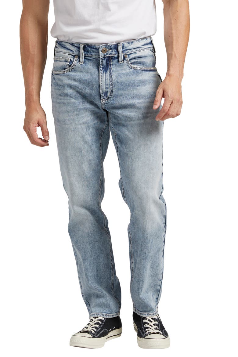 Eddie Athletic Fit Tapered Jeans, Main, color, INDIGO